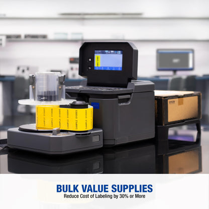 LABELWORKS Epson LW-Z5010PX-R Industrial Label Maker - Complete Printer Kit with Accessories and Automatic Bulk Tape Rewinder, PX 147' Bulk Label Rolls, Desktop Printer
