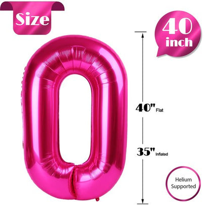 Hot Pink Number 23 Balloons 40 inch, 23 Number Balloons, 23rd Birthday Decorations, 23 Year Old Women Hot Pink Party Supplies