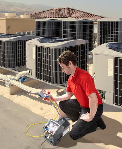 Robinair RG3 Portable Liquid and Vapor Refrigerant Recovery Machine - Compatible with Common CFC, HFC, HCFC Refrigerants Including R-410A; 115V, 60Hz