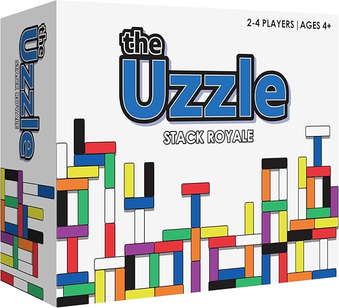 The Uzzle Stack Royale Board Game Fast &amp Fun Family Board Game for Children &amp Adults Color Block Puzzles Games for Ages 4+