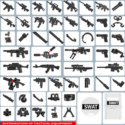 Military Base Army Base Building Blocks Sets WW2 Battle Brick Armory Swat Team Weapons Pack Toys Compatible with Major Brands Bricks(568 Pcs)