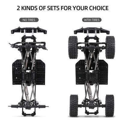 SHUAIGUO 313mm Wheelbase Chassis Frame for 1/10 AXIAL SCX10 II 90046 90047 RC Crawler Climbing Car DIY
