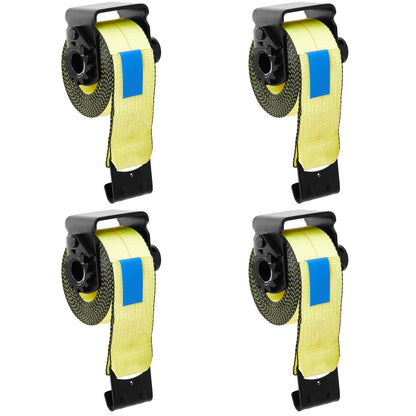 Moxweyeni 8 Pack Flatbed Winch Kit for Trucks and Trailers Include 4 Trailer Winch, Standard Sliding C Track and 4 Pack 4" X30' Truck Straps with Flat Hook Tie Downs Flatbed Equipment Accessories