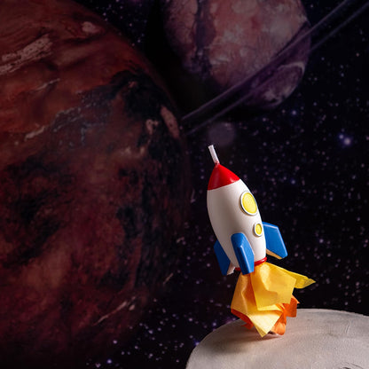 Rocket Birthday Candle Cake Topper