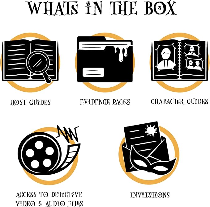 Masters of Mystery Monster Mansion Murder Mystery Dinner Party Game – Spooky Haunted Whodunnit Party Game for Adults – 4–20 Players