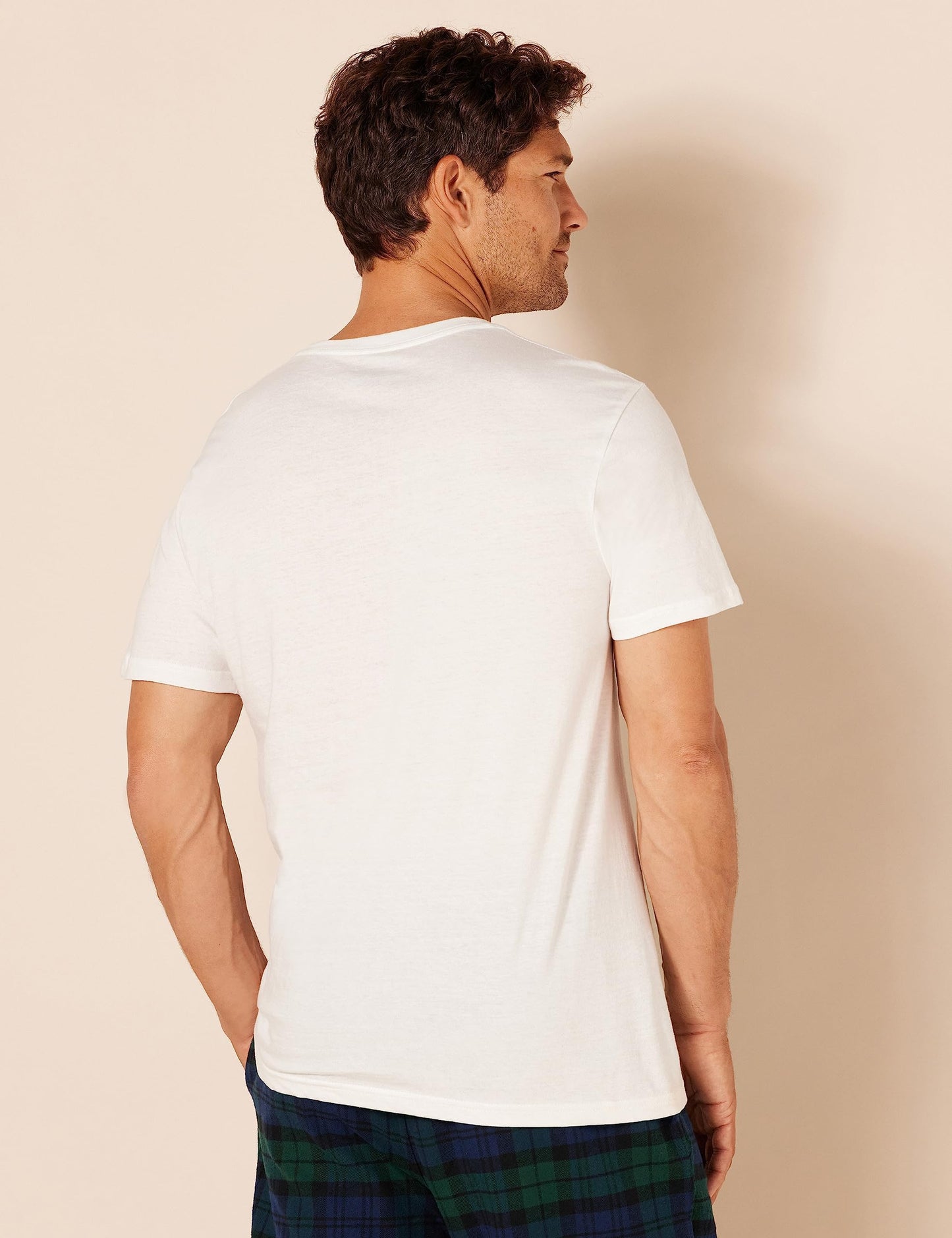 Amazon Essentials Men's Cotton Crew Neck T-Shirts, Versatile Soft Basics, Pack of 6, White, Large
