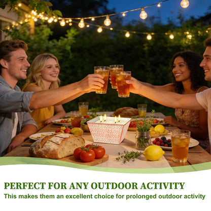 Citronella Candles Outdoor –Large Citronella Candle 30oz 4 Wicks 180-Hour Burn Time, Outdoor Candles for Patio, Backyard, Home, Balcony, Camping, Emergency & Survival