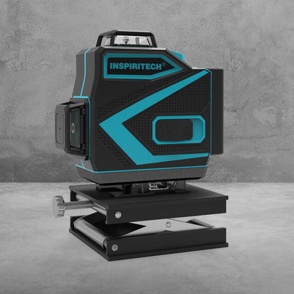 INSPIRITECH Floor Laser Level 360 Self-leveling - Tile 4 x 360 Green Beam Cross Line Laser Leveler Tool - 16 lines 4D Ceiling Nivel Laser for Construction with Hard-Sided Case and 2 Batteries-C