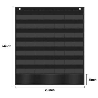 Godery Boho Calendar Pocket Chart for Classroom Cards Add-On School Supplies Teacher Decorations Bulletin Board Pre-K To 6th Grade, Black-2