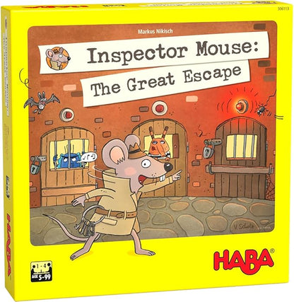 HABA Inspector Mouse: The Great Escape - Detective Board Games for Family Night Cooperative Memory Games for Ages 5+ Includes 3D Playing Board with Fun Sounds