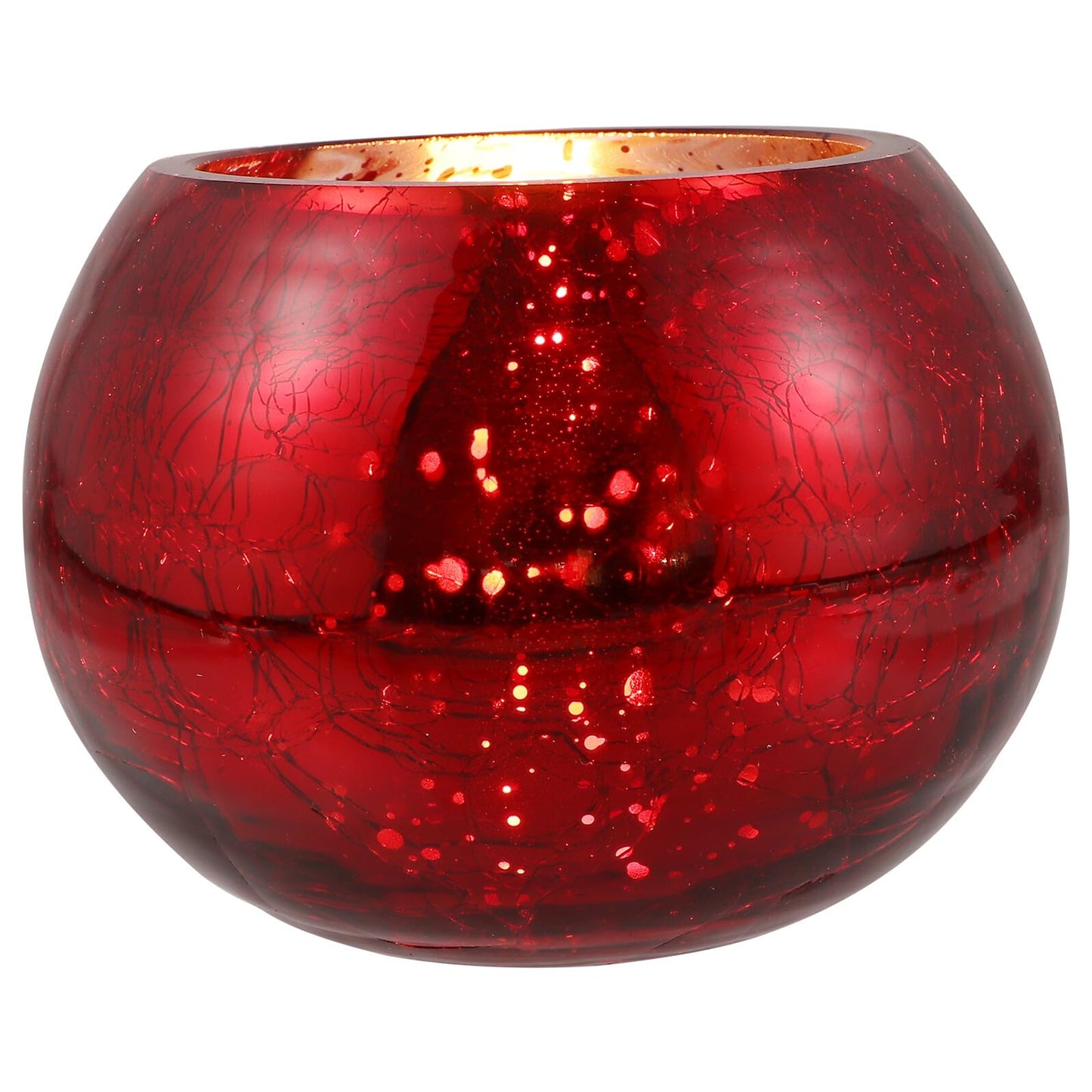 GAROZATION Glass Candle Holder for Valentine's Day Romantic Decor Red Frosted Floral Design Tealight Cup for Weddings Aromatherapy Candles Elegant Party Table Centerpiece