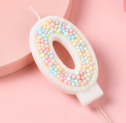 EAKE 20th Birthday Candle Macaron Glitter 3D Pastel Number 20 Candles for Birthday Cakes Girl Women Sweet Theme Birthday Wedding Anniversary Party Cake Decoration
