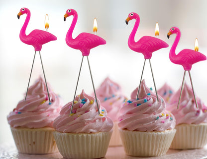Streamline Imagined Decorative Birthday Candles - Flamingo (4 Candle Pack)