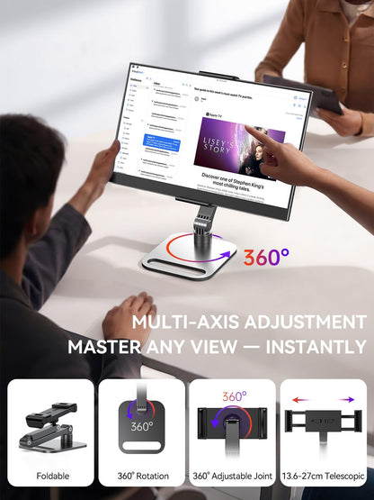 UPERFCET Portable Monitor, 15.6" 1080P 125% sRGB 2000:1 Contrast Ultra-Slim Laptop Monitor with Stand VESA USB-C Mini HDMI, Travel Second Screen for Computer, Phone, Mini PC, Game Consoles