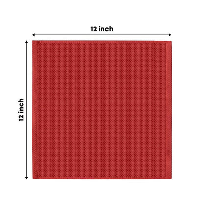 Artoid Mode 100% Cotton Dark Red Waffle Weave Kitchen Dish Cloths, 12x12 Inch Ultra Soft Absorbent Quick Drying Kitchen Dish Towels Set of 6