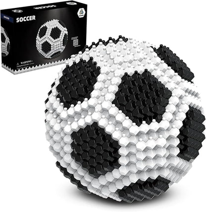 Soccer Building Block Set Adults challenging STEM Block Decorations Miniature 3D Educational Toys for Ages 14 15 16 and Above (437 Pieces)