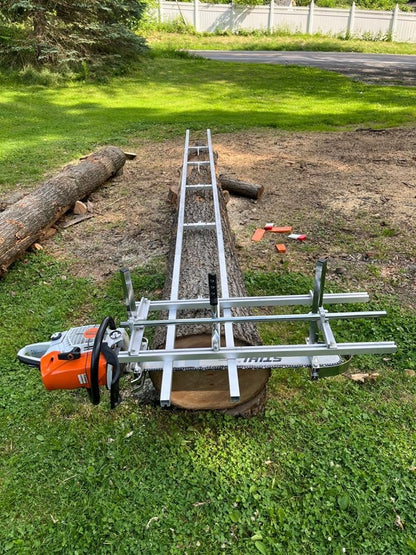 Portable Chainsaw Mill 36 Inches Planking Milling Bar Size 14 Inches to 36 Inches,with 9Ft Rail Mill Guide System