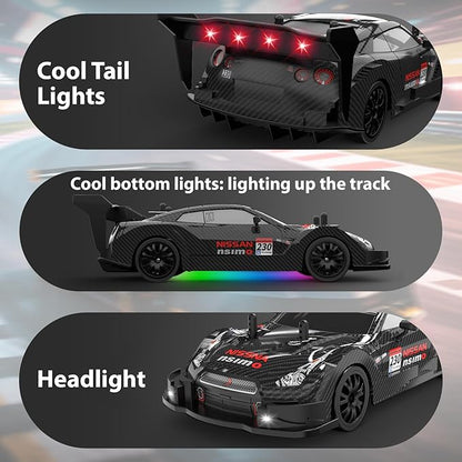 RC Drift Car 1/20 Scale 2.4GHz 4WD Remote Control Car with Led Lights 22KM/H High Speed Rechargeable Batteries Racing Sport Cars RC Cars for Kids Boys Girls Adults Gifts Birthday Christmas