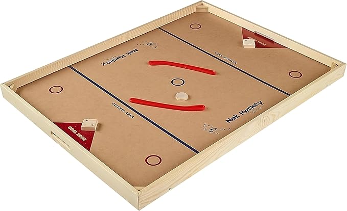 Carrom Champion Nok Hockey Game (Large) — Wooden Board Games for Adults &amp Children — Indoor and Outdoor Games for Family — Sports Board Games