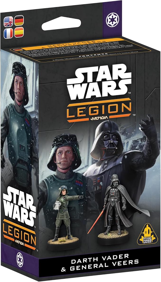 Asmodee Star Wars: Legion Darth Vader &amp General Veers Character Expansion - Tabletop Miniatures Game Strategy Game for Kids and Adults Ages 14+ 2 Players 90 Min Playtime