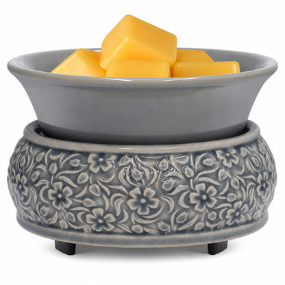 mocosa Wax Melt Warmer for Scented Ceramic Candle Warmer Home Fragrance Wax Burner for Mom Women(Blue)