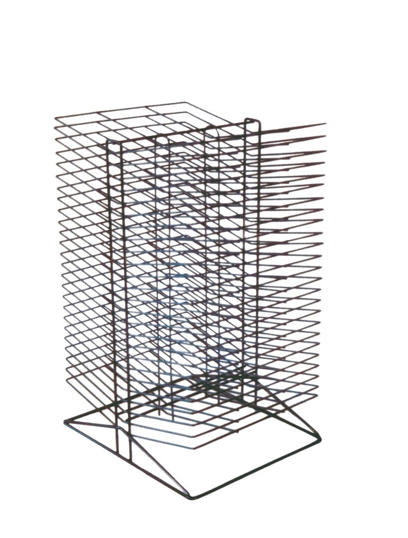 Sax All-Steel Double Sided Wire Drying Rack, 50 Shelves, 17 x 20 x 30 Inches, Steel, Black - 216782
