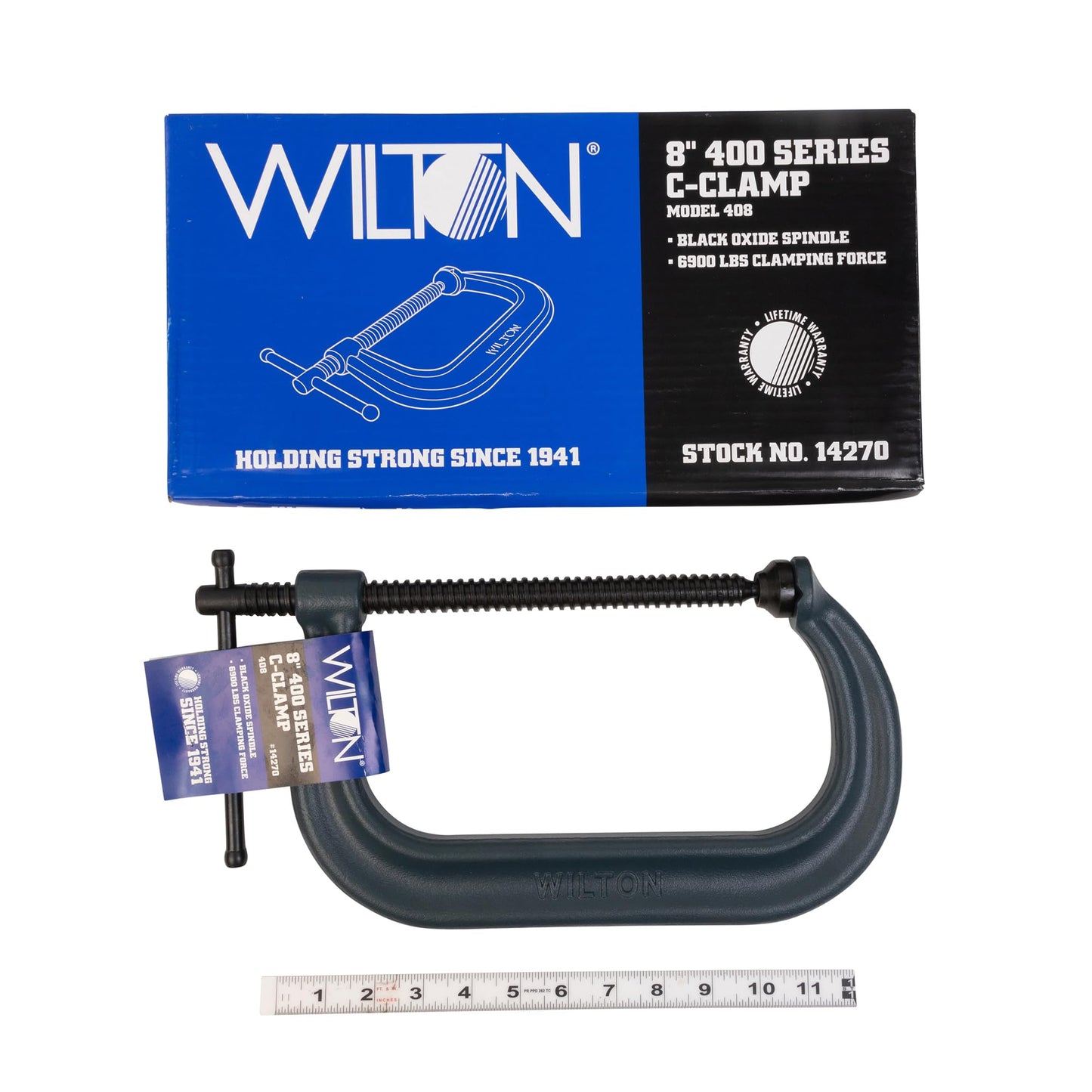 Wilton C-Clamp, 8-1/4" Opening, 4-15/16" Throat, 6900 Lbs. Clamping Force (Model 408) (Pack of 2)