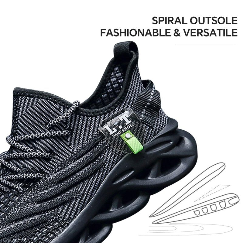 MGBDSZ Mens Running Shoes Gym Slip on Sneakers Non Slip Walking Tennis Sports Work Athletic Workout Casual Lightweight Breathable Fashion Black US 11