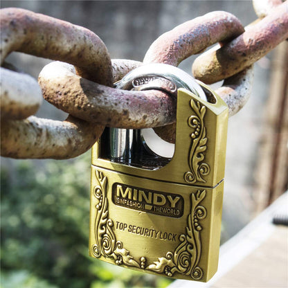 3 Keys 40mm Heavy Duty Warehouse Shrouded Hardened Keyed Padlock Top Security Lock