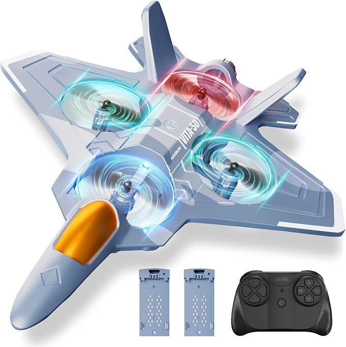 RC Planes for Kids Adults V50 Foam Remote Control Airplane Jet Helicopter Drone Toys for Kids Adults 8-12 12-16 Remote Control Plane Airplane Toys with Led Lights 360° Flip Stunt Rotation