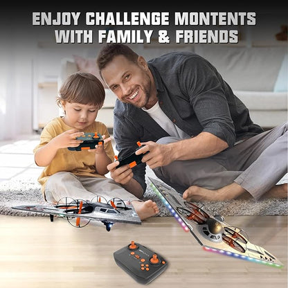 A ALPHA 3-in-1 RC Jet Plane Remote Control Airplane – Air Land &amp Water RC Airplane Fighter Jet Drone Toy for Kids &amp Adults