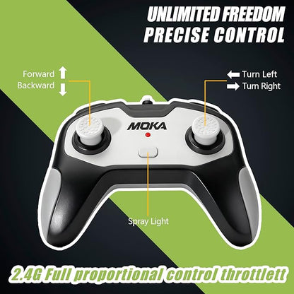 Highspeed Entry Level red rc Monster Truck with Light Spray 2.4GHz Upright 360 Rotate 4WD Monster Trucks rc Cars 20+ KM/H Monster Trucks 70min (Max) RuntimeEaster Birthday Gift Toddler Toys 8-12