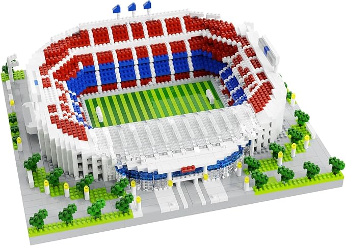 Barcelona Soccer Stadium Micro Blocks Building Sets Micro Mini Bricks Architecture Building Block Sets for Adults Football Field Building Blocks for Girls and Boys Fans Aged 14 and Up