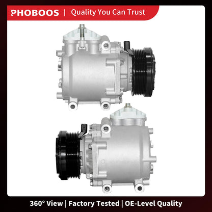 PHOBOOS A/C Compressor with Clutch Compatible with Ford Expedition 2003-2004 V8 4.6L/2003-2006 V8 5.4L & Lincoln Navigator 2003-2006 V8 5.4L, Fast Cooling, Low Noise, Easy Installation, Ref. 98557
