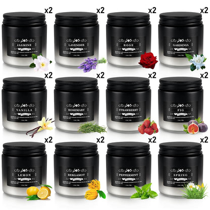Fclayvts Scented Candles Set - 24 Pack Black&White Men Candles for Home Scented, 3.5 oz, Aromatherapy Soy Candle Gifts Set for Men, Birthday, Valentine, Christmas, Anniversary Present for Him