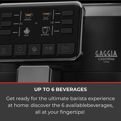 Gaggia Cadorna Barista Plus Super-Automatic Espresso Machine, Black, Medium