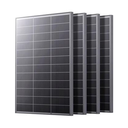 Callsun N-Type 16BB 400 Watt Solar Panel, 4×100W Solar Panels, 25% High Efficiency Monocrystalline PV Modules, Compact Space-Saving for 12V/24V/48V Systems, RV, Rooftop, Off-Grid & Home Backup