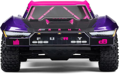 ARRMA RC Truck 1/10 FURY 2wd 223S BLX Brushless Short Course Truck RTR (Battery and Charger Not Included) with DSC Purple ARA3521T3