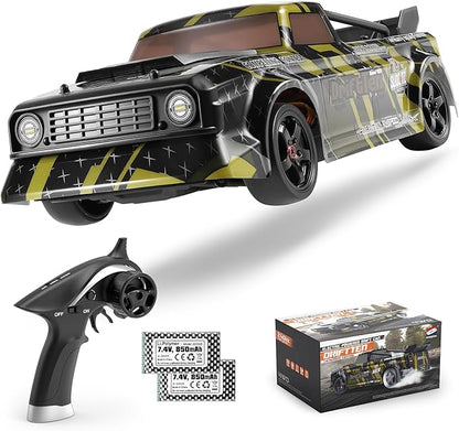 HAIBOXING 1/18 Scale RC Cars 2196 Drift RC Car 28 KM/H High Speed with Gyro 2.4 Ghz Electric Vehicle RTR 4X4 Remote Control Cars Drifting Race Toys for Adults Boys Girls Kids Gifts with Two Batteries