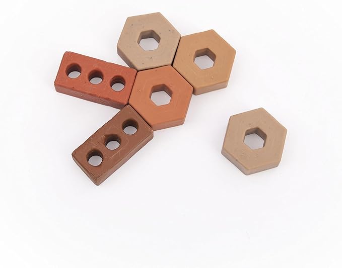 Guidecraft Little Pavers - 60 pc. Set: Block Builders Set for Construction and Stacking