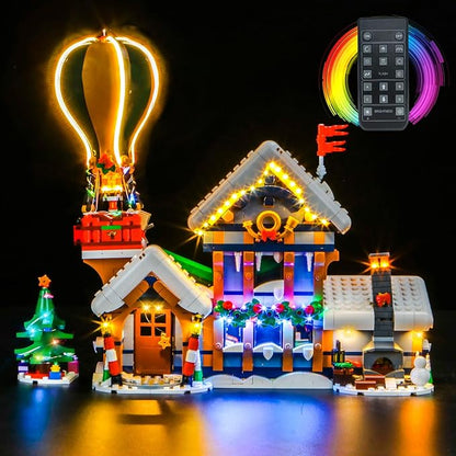 Upgraded Led Light Kit Compatible with Lego Santa's Post Office Building Set RC Version Compatible with Lego 10339 (Model Not Included)