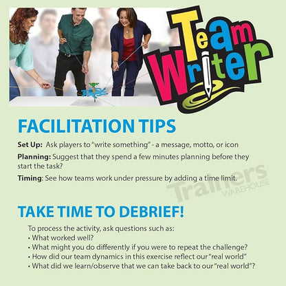 Trainers Warehouse TeamWRITER® Team Building Game | A Fun Collaborative &amp Challenging Activity - Perfect for Any Office or School Group
