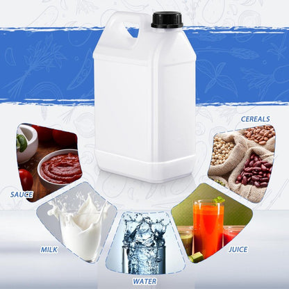 Ziliny 3 Pcs 1 Gallon Plastic Jug with Lids Square Empty Storage Containers Hdpe Carboy Plastic Jar Containers for Milk Water Beverage Oil Liquids (Translucent Color)