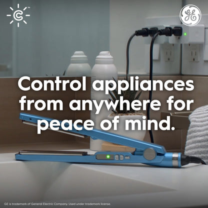GE Cync Smart Indoor Plug, Smart Outlet Control, WiFi Outlet Plug, Matter Compatible, Works with Alexa and Google Home