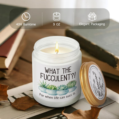 Succulent Candle, Plant Lover Gifts for Best Friends Her Him Girlfriend Sister Wife, Cheer up Lavender & Vanilla candles, Get Well Presents for Women, Her, Cheer up Ideas