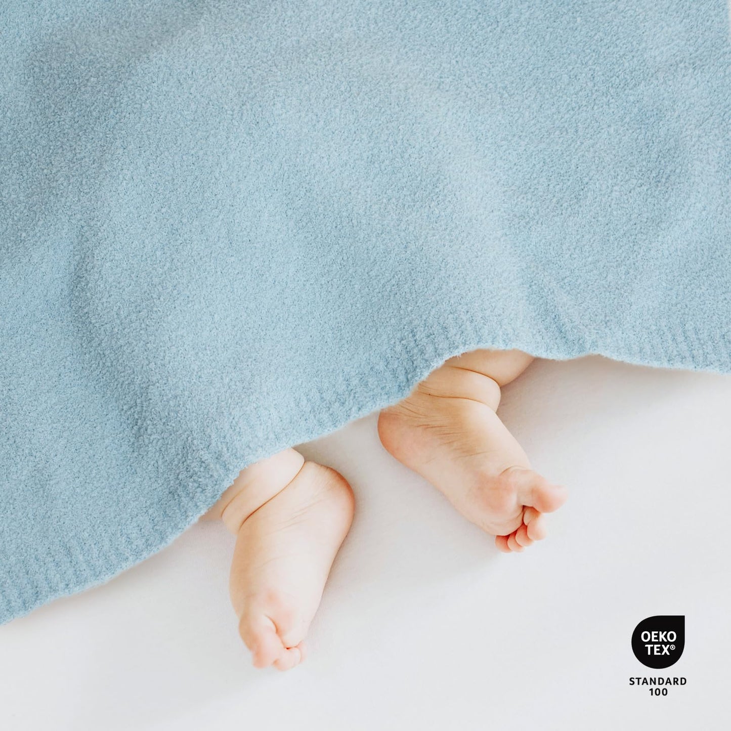 EVERGRACE Soft Plush Baby Blanket for Boys Girls, Double-Sided Fleece Fuzzy Toddler Nursery Blanket Lightweight Warm Cozy Throw Blanket for Baby Crib, Couch, Bed, Ivory White, 50"x60"