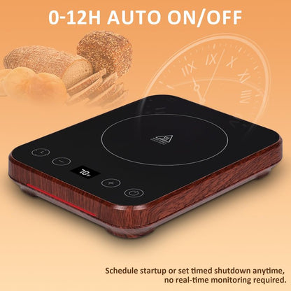 Sourdough Starter Warmer, MAXVINI Upgrade Sourdough Warming Mat with Precision Temperature Control (70-100°F) Auto-Warming Sensor, 0-12H Timer & Auto On/Off, for Home Bakers & Beginners - Wood Grain