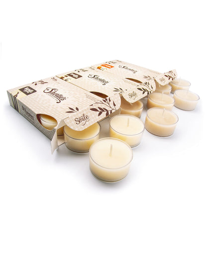 Vanilla Premium Tealight Candles Variety 3 Pack (18 Highly Scented Tea Lights) - Vanilla Bean, Cinnamon Vanilla, Vanilla Maple - Made with Natural Fragrance Oils - Collection