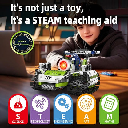 STEM Robot Building Kit Toys for Kids Ages 8-122025 New 5 In1 STEM Toys Robotics Set for Boys Girls337 Pcs Blocks App &amp Remote Control Robot Building Set Science Kit for Kids 8-12