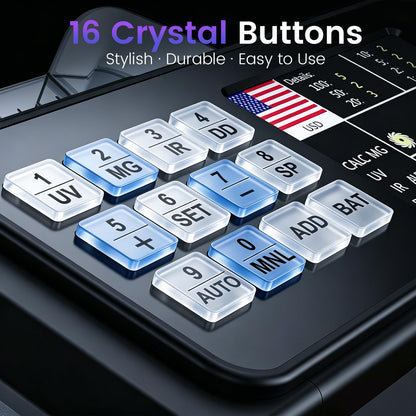 Aneken Money Counter with Value Counting, Top-Loading Bill Counter for USD/EUR/CAD, 3.5" TFT Display, Batch & Add Functions, 1,500 Notes/Min